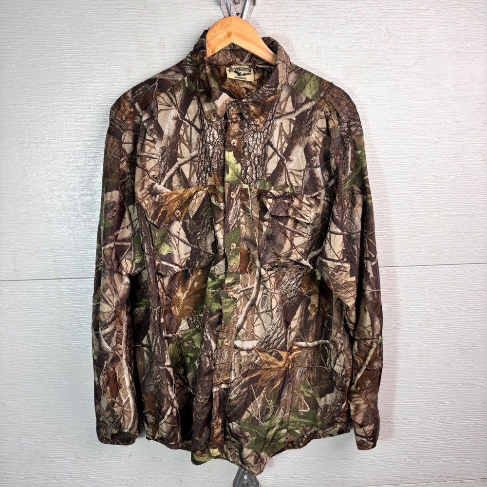 2000s Field Stream Realtree Camo Hunting Shirt Utility Gorpcore Large